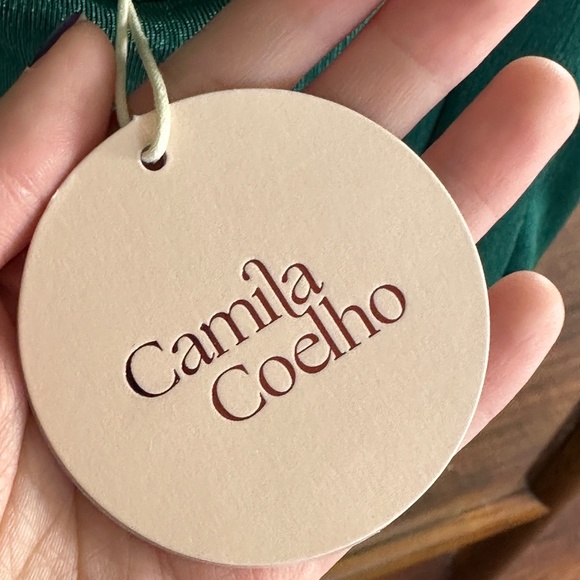 Camila Coelho Jasmine Mini-Dress, Emerald Green, Size M - Picture 3 of 4